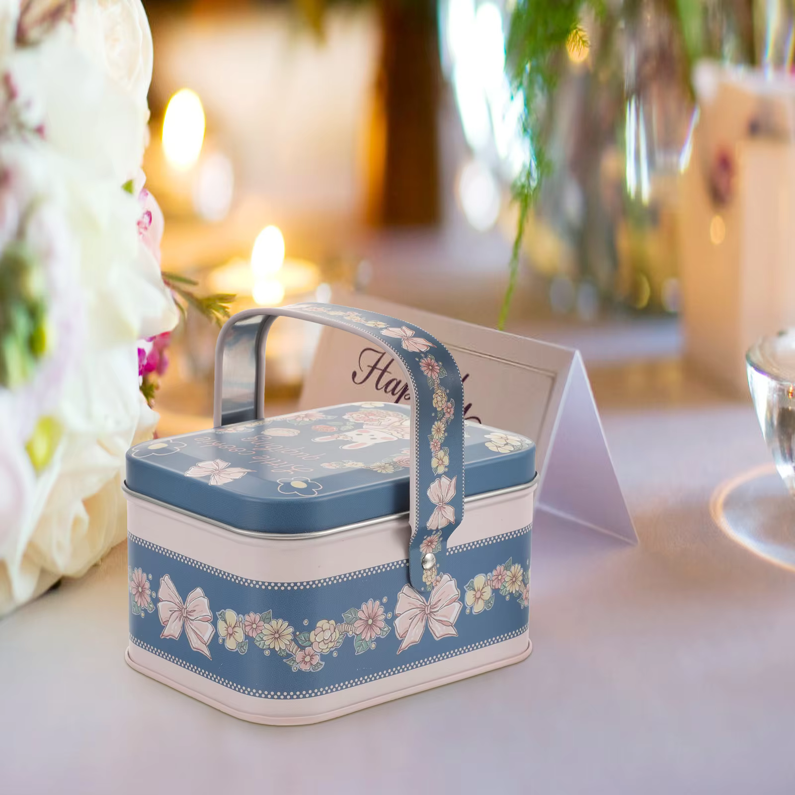 Boîte de rangement décorative en métal, mini récipient à thé Wisure, couvercle de boîtier Keepplex,