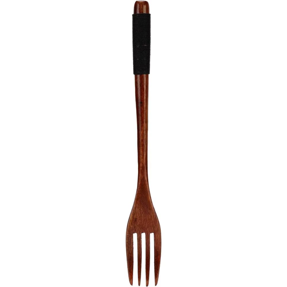 Fourchette en bois bambou, ustensile de cuisine, outil pour Dessert, fourchette à salade, cadeau mén