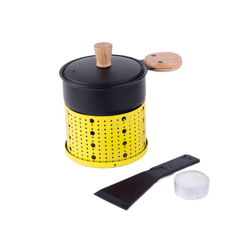 Chaudière à beurre cylindrique coupe-vent antiadhésive avec pelle poignée Anti-brûlure four à Raclet