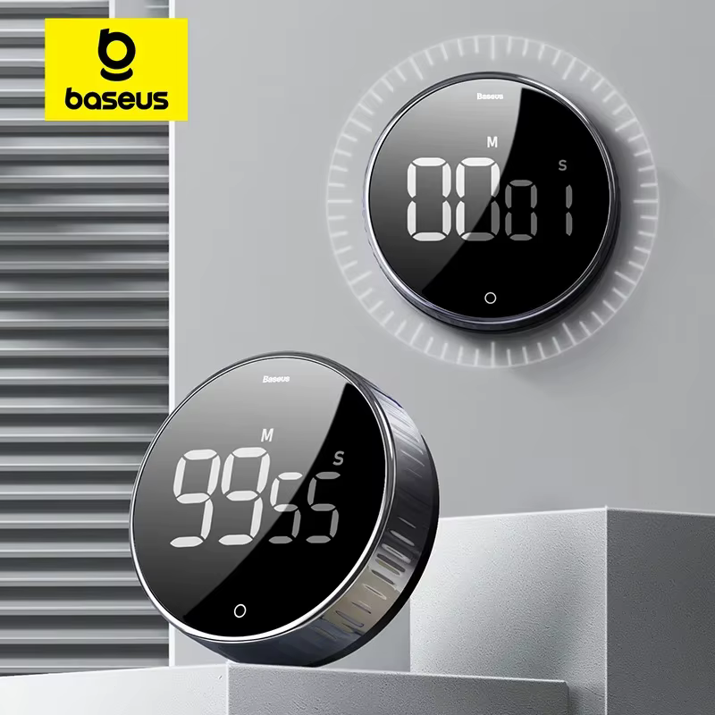 Bas192.- Minuterie de Cuisine Magnétique, Compte à Rebours Numérique, Alarme de Cuisson, Horloge, Ét