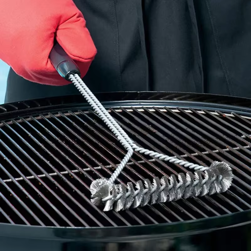 Brosse de nettoyage pour Barbecue, outil de nettoyage antiadhésif en acier inoxydable, accessoires p