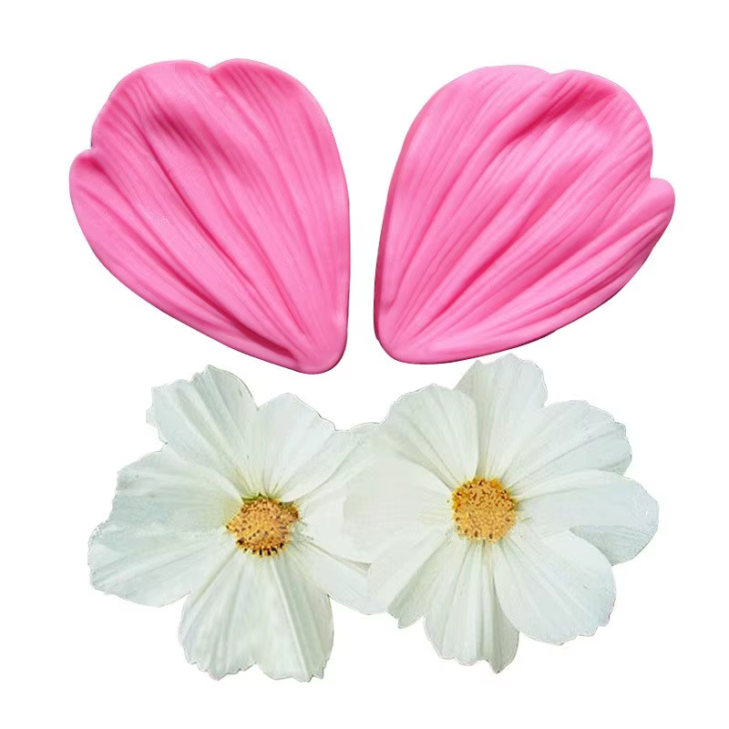 Moule en Silicone en forme de pétales de fleurs de chrysanthème, outils de gâteau au chocolat Fondan