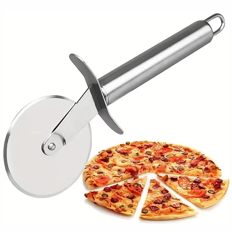 Roue de coupe-Pizza de cuisine en acier inoxydable, outils de serveur, pelle à gâteau de lune, gaufr