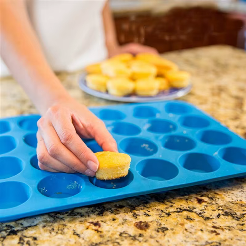 Moule à gâteau en Silicone à 24 trous, pour savon, biscuits, Cupcake, ustensiles de cuisson, plateau
