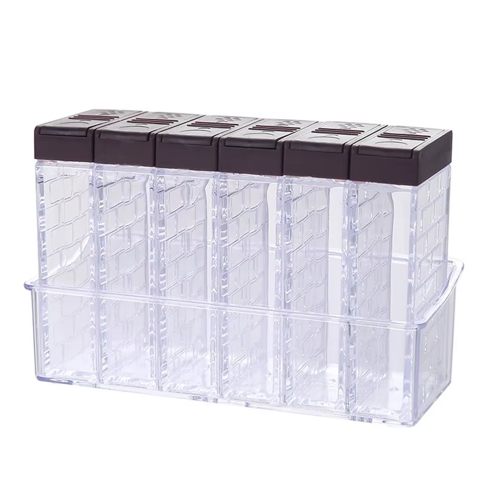 Boîte d'assaisonnement à épices en PP, pots de sel et de poivre, boîte de rangement pour épices de c
