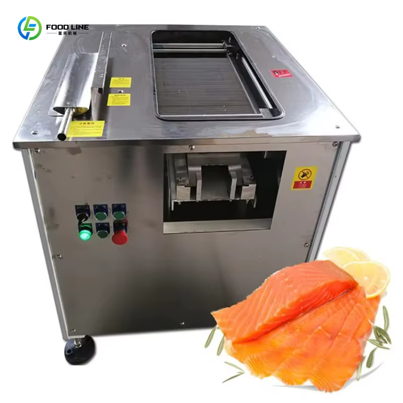 Machine à découper le poisson portable et personnalisée pour la transformation du saumon