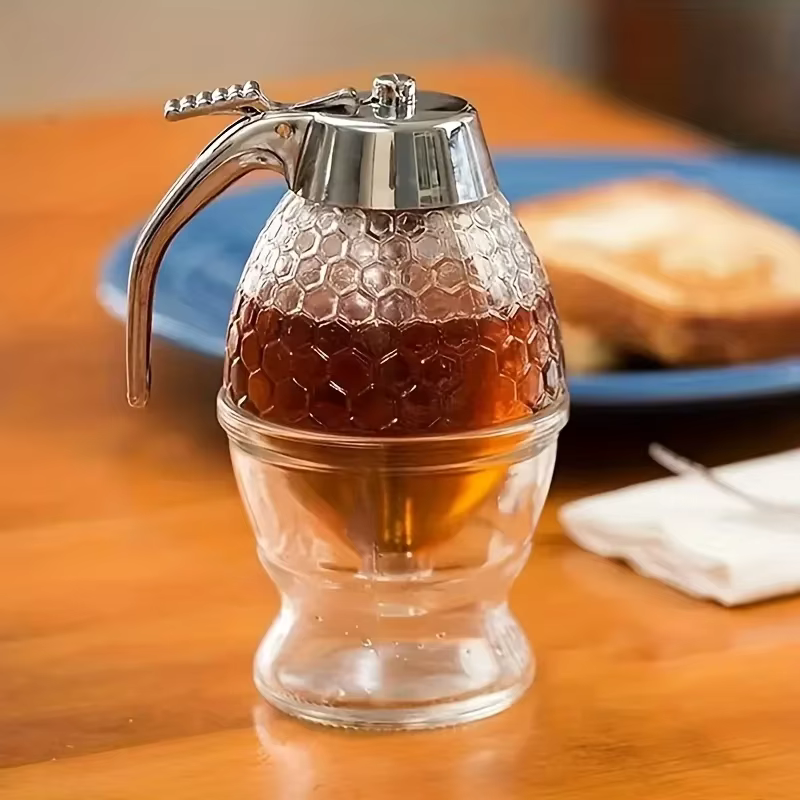 Distributeur de miel avec support, 1 pièce, adapté aux sirops, Sauces, Gadget de cuisine multifoncti