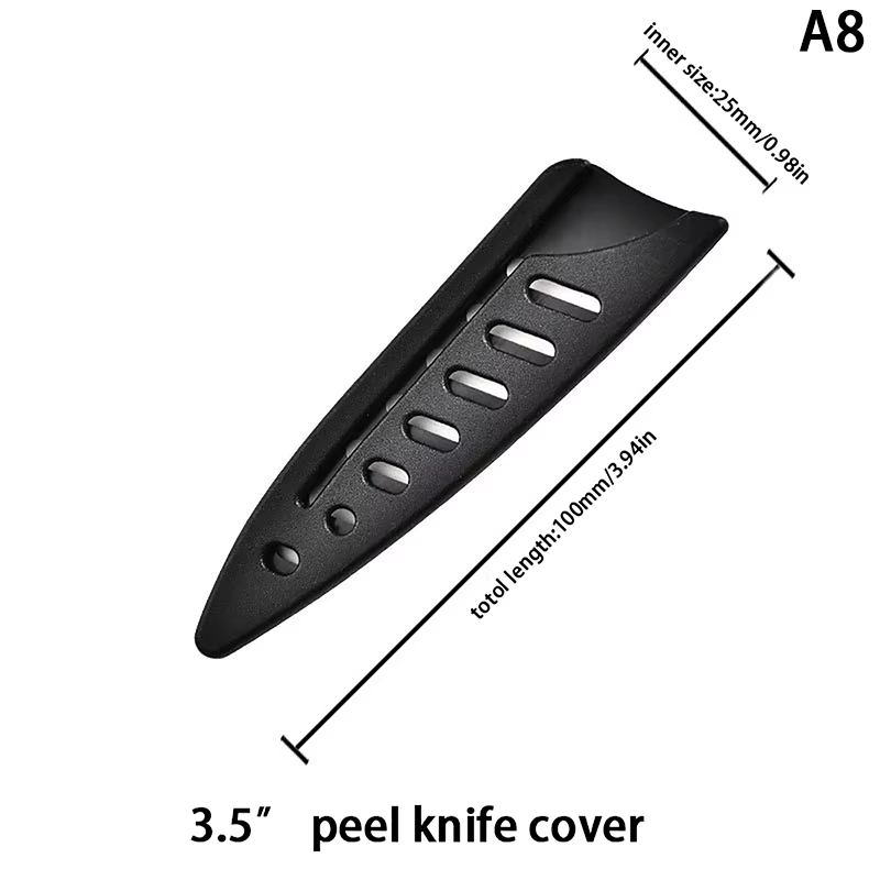 SE Nouveau ﻿ Protège-lames de couteau en plastique noir, étui de protection pour couteaux de chef, à