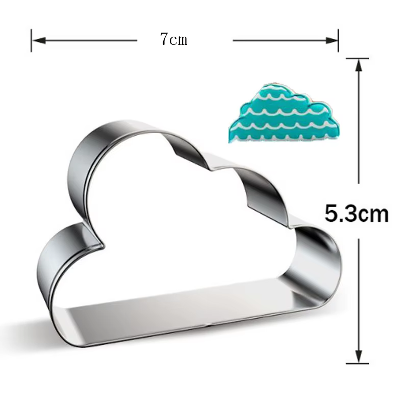 Emporte-pièce en acier inoxydable, 1 pièce, décoration de maison, nuage, moule à biscuits en métal, 