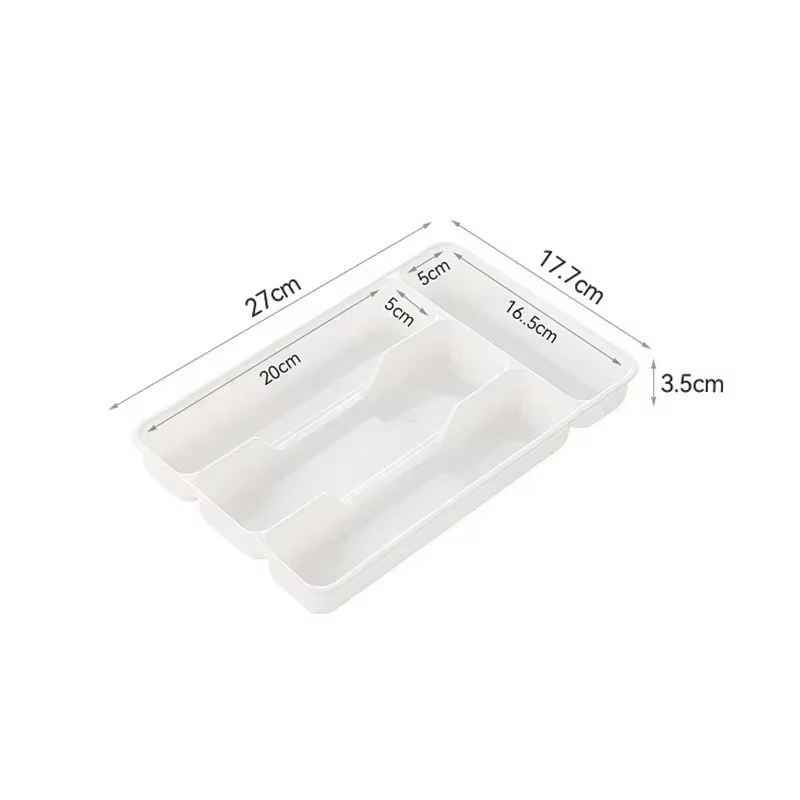 Plateau à couverts rectangulaire à 4/5 compartiments, organisateur de tiroir de cuisine pour la sépa