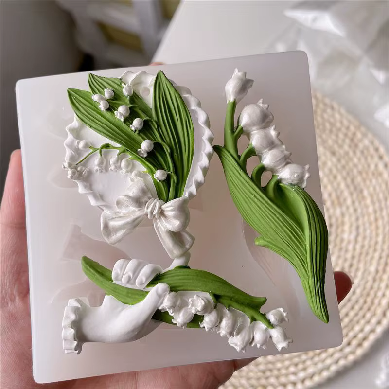 Moule en Silicone muguet, bricolage, outils de décoration de gâteaux Fondants, Sugarcraft, chocolat,