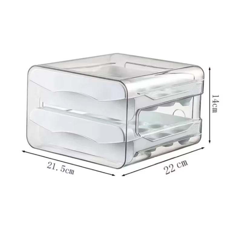 Boîte de rangement pour œufs, style tiroir pour réfrigérateur, support à œufs de qualité alimentaire
