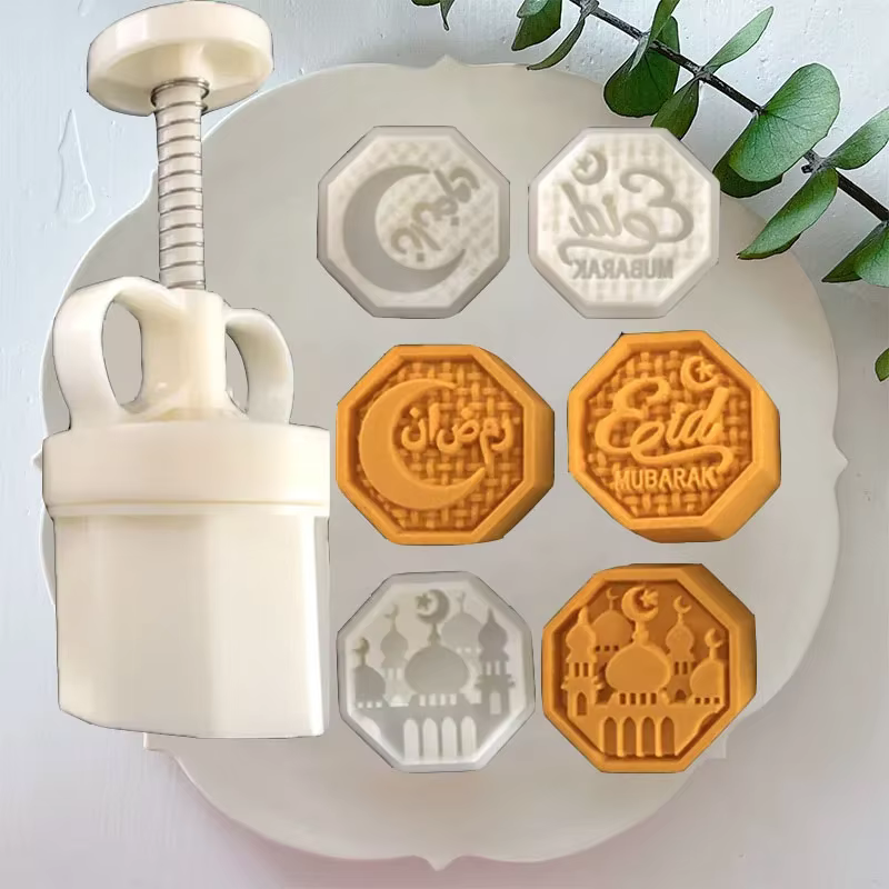 Moule à gâteau de lune à épaisseur réglable, pour fabrication de pâtisserie du Ramadan, Eid Mubarak,