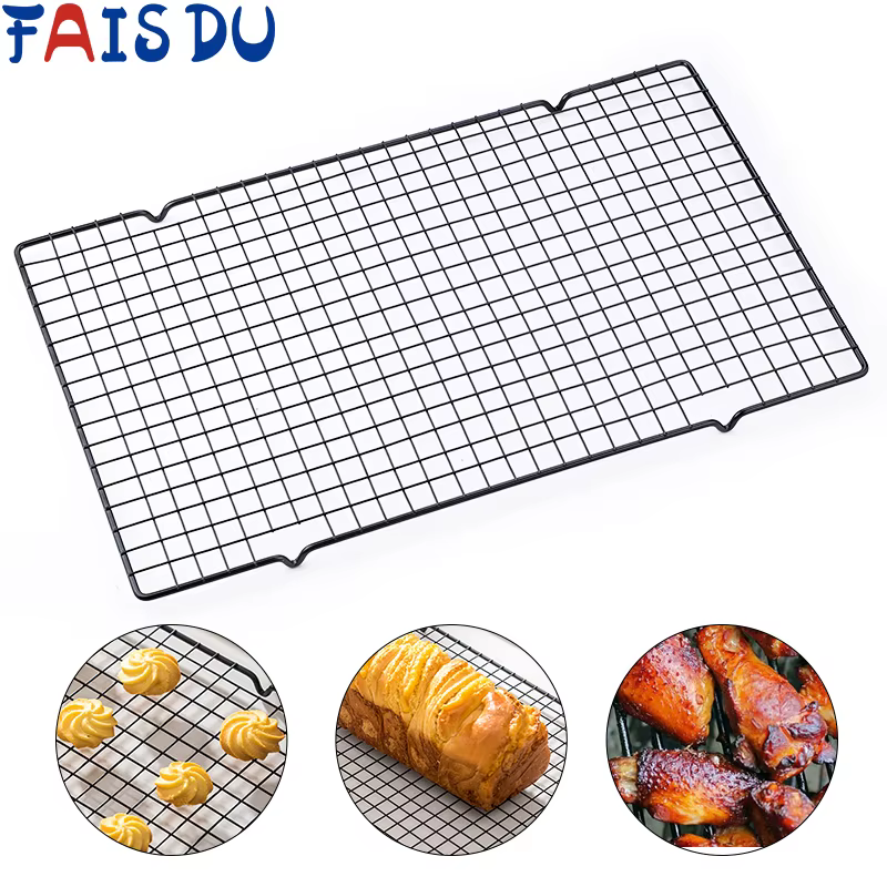 FAISDU 1 pièces monocouche en acier inoxydable BBQ pain gâteau support de refroidissement goutte