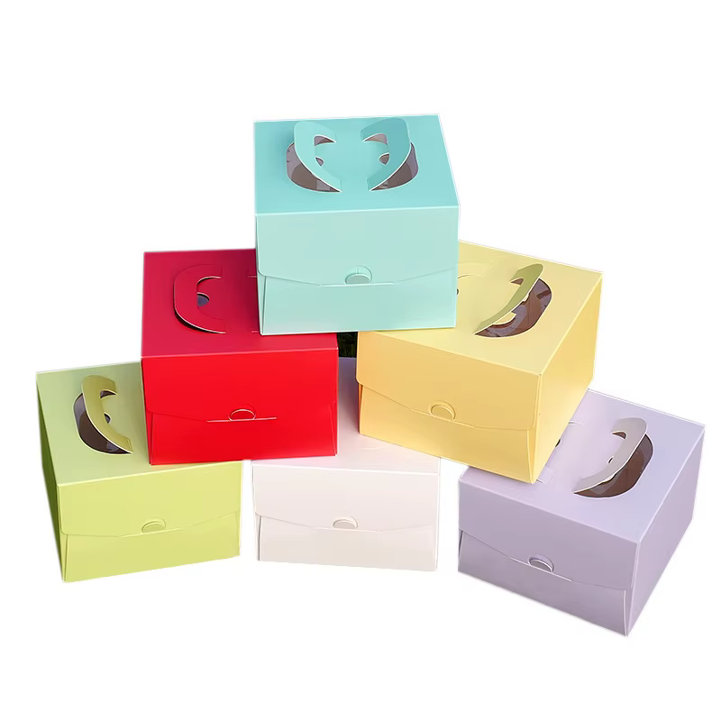 Boîte à gâteaux colorée de 6 pouces