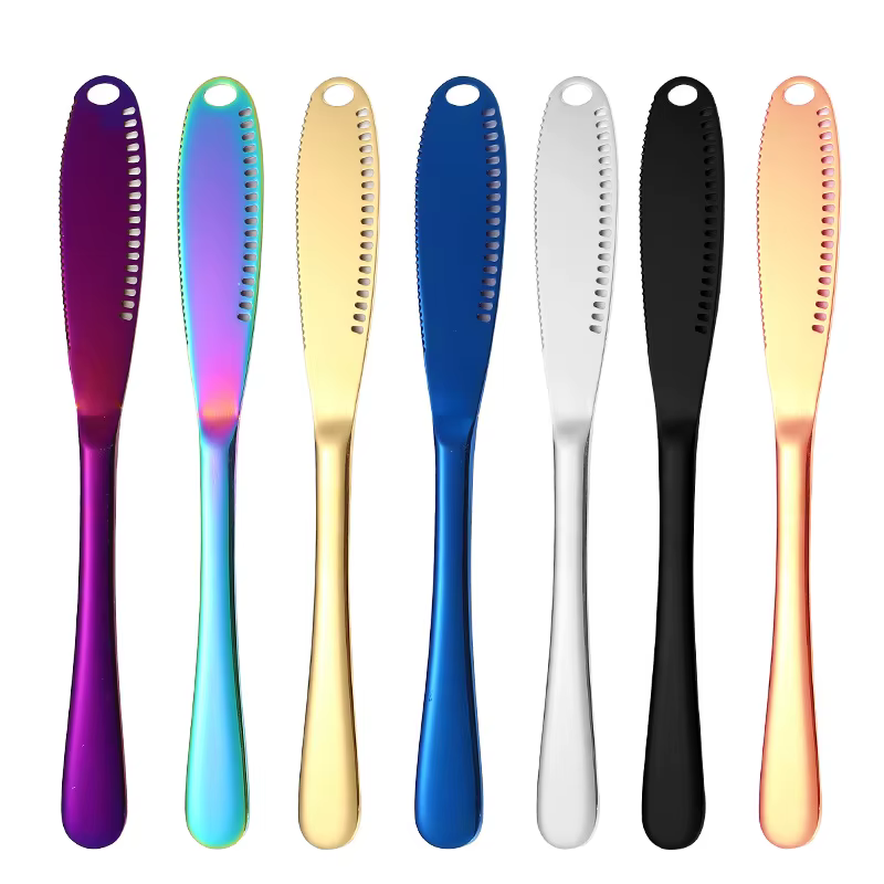 Lot de 100 couteaux multifonctions en acier inoxydable pour beurre