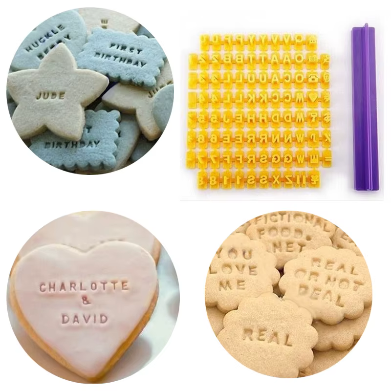 Emporte-pièce outils de décoration Alphabet lettre presse timbre gaufrage pochoirs pâte à sucre Fondant moule Biscuits moules de cuisson