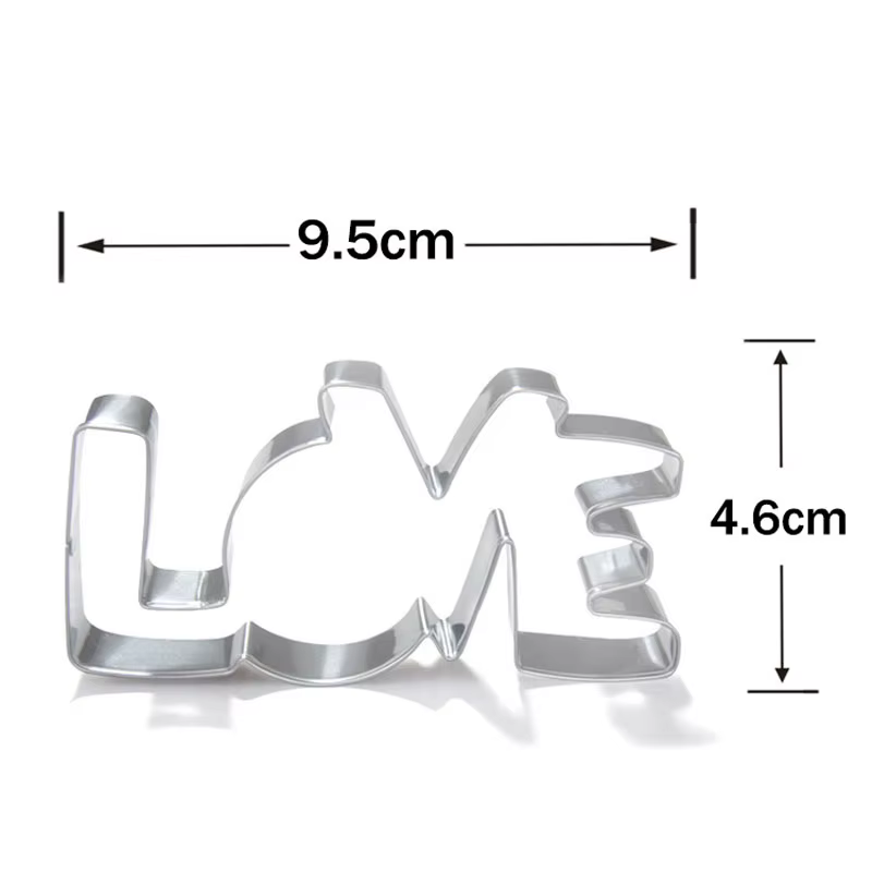 1 pièces reposteria amour mariage Fondant gâteau décor outils pâtisserie métal emporte-pièce en acier inoxydable