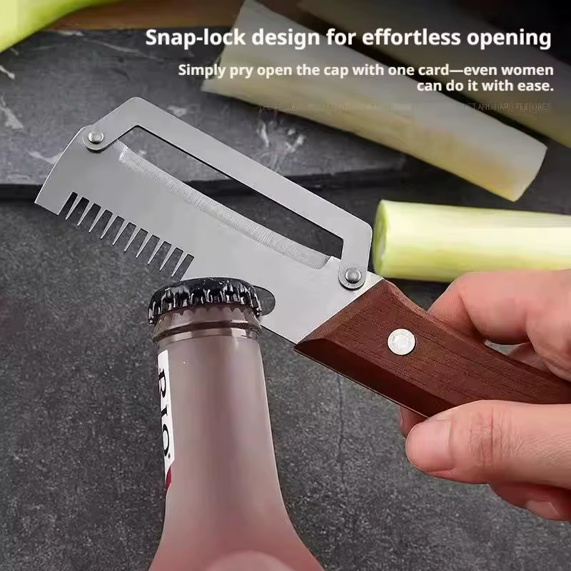 Couteau à éplucher dentelé 2 en 1