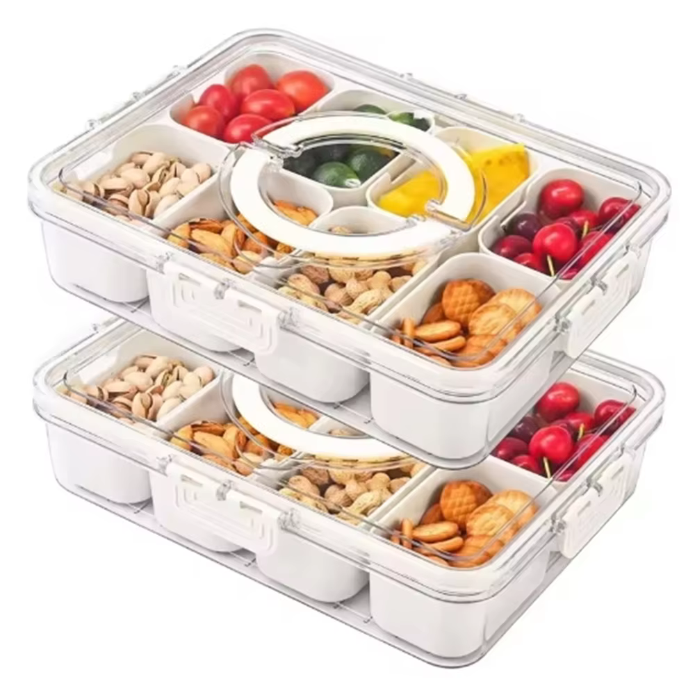 Conteneur de boîte de collation à 4 grilles/8 grilles