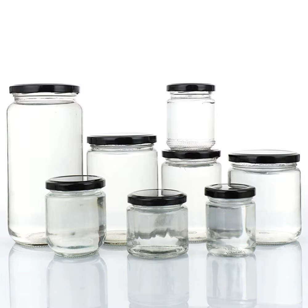 Bocal en verre noir hermétique pour la conservation des aliments