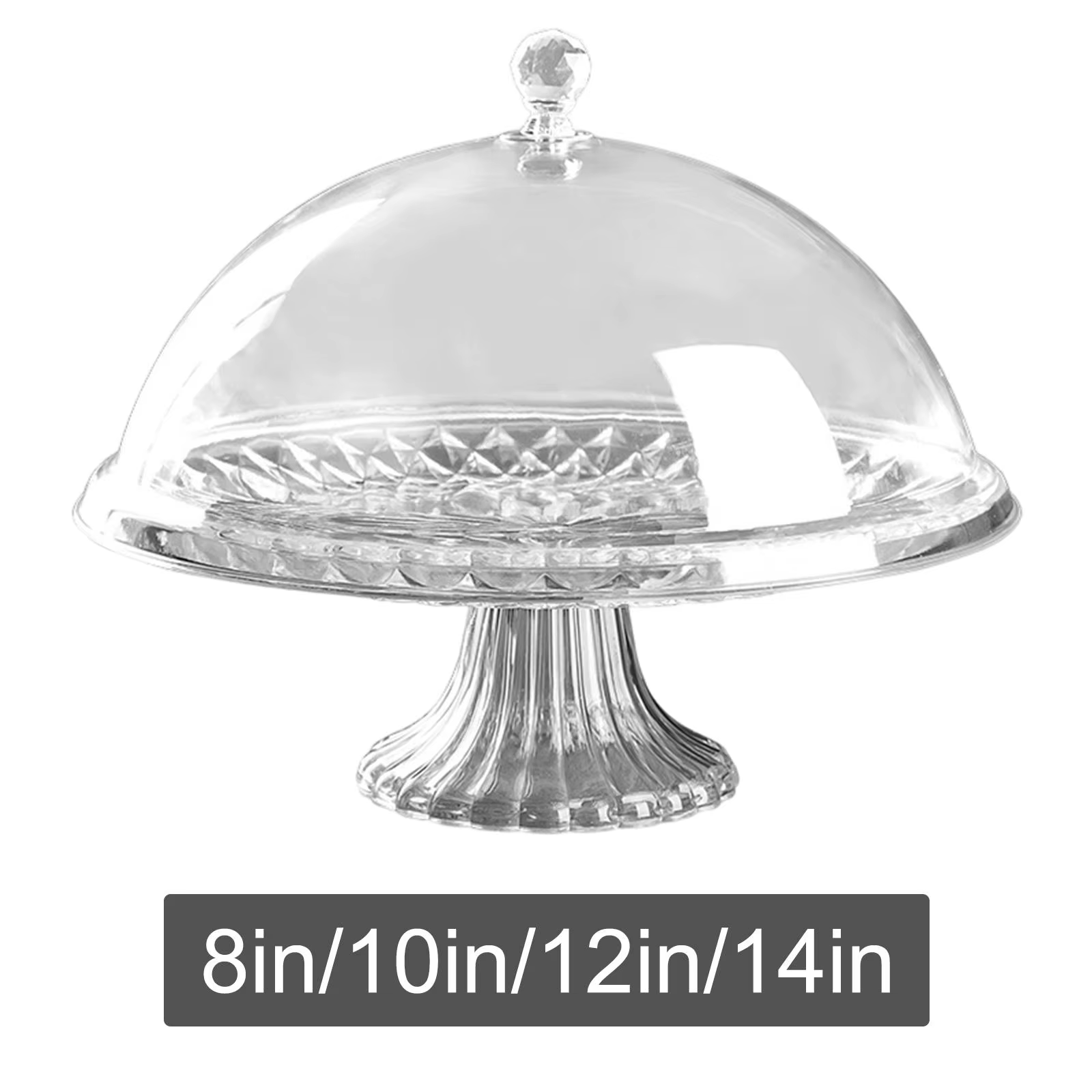 Assiette à Gâteau avec Couvercle Transparent