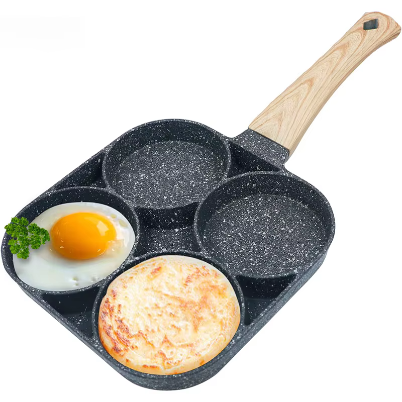 Poêle à omelette épaisse à 4 trous