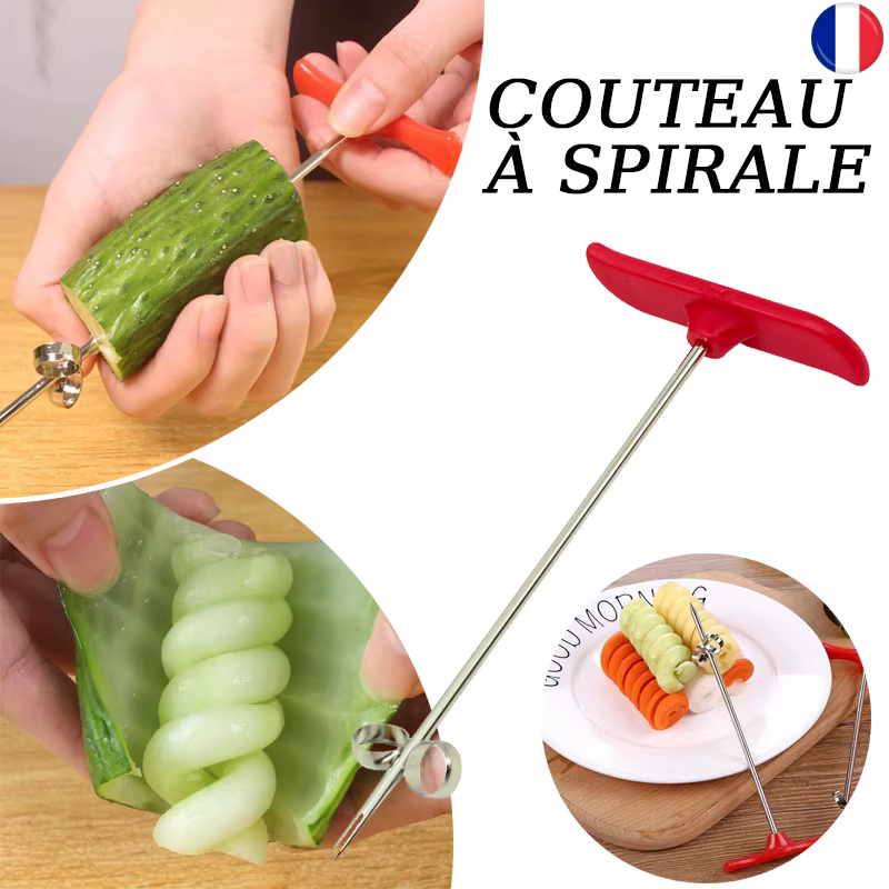 Couteau à spirale en acier inoxydable