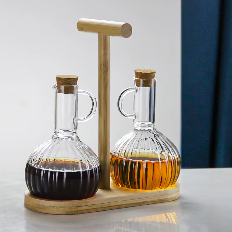Pot à huile en verre résistant à la chaleur de 300ml
