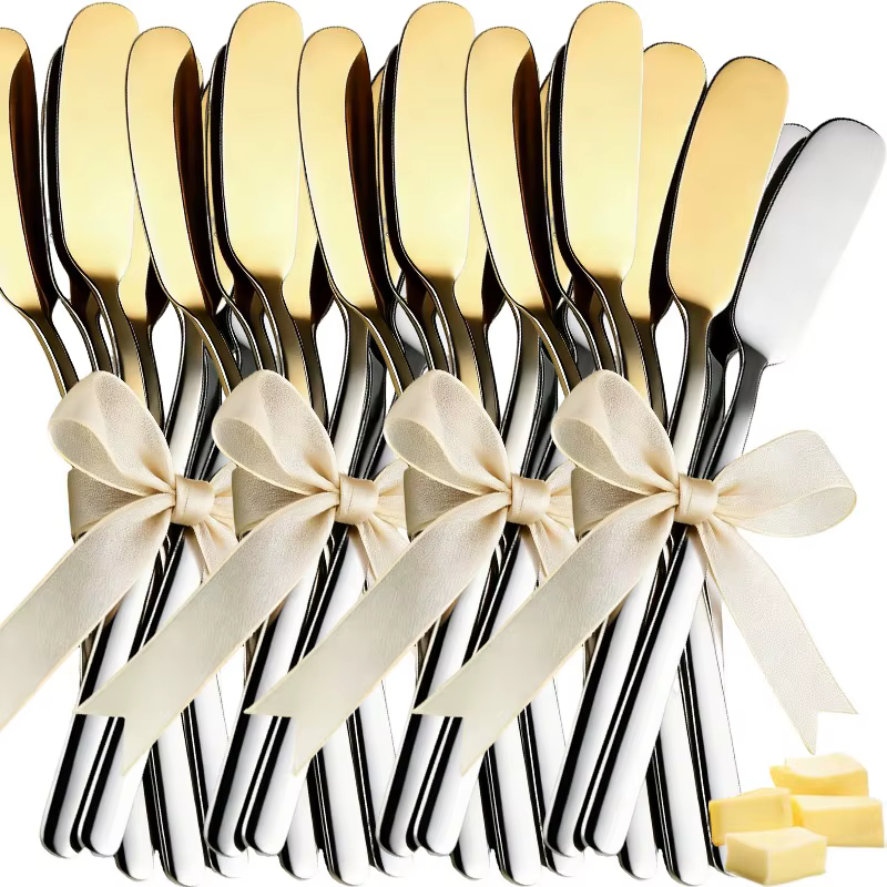 12/1x Spatule à beurre et à fromage en acier inoxydable