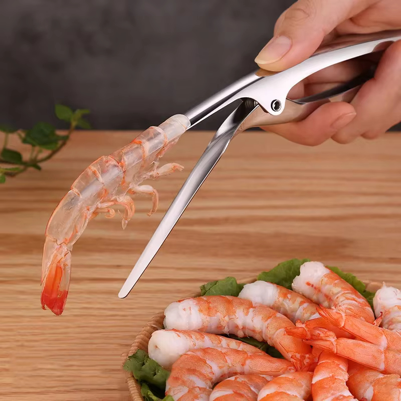 Éplucheur de crevettes en acier inoxydable