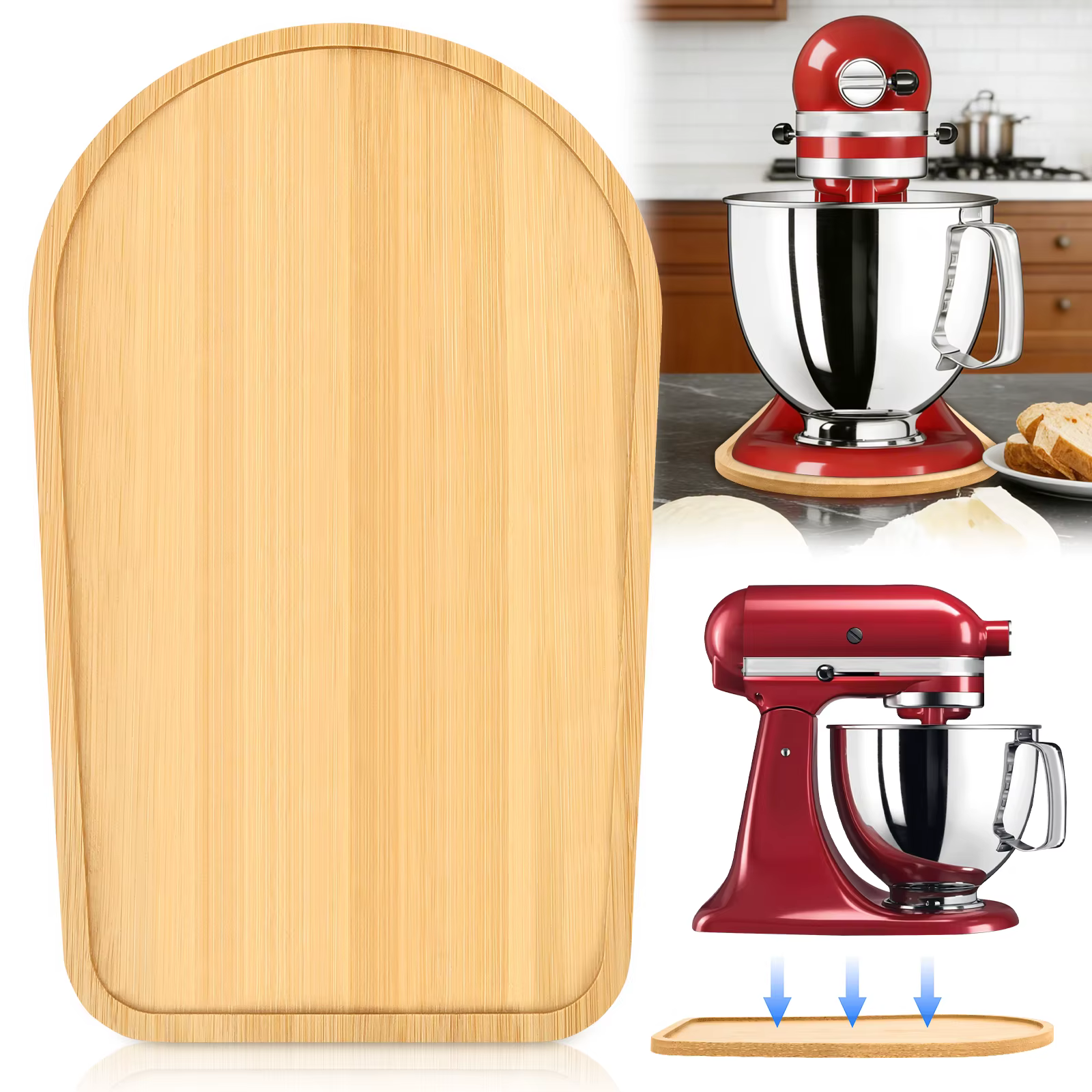 Planche coulissante en bambou pour robot culinaire 4