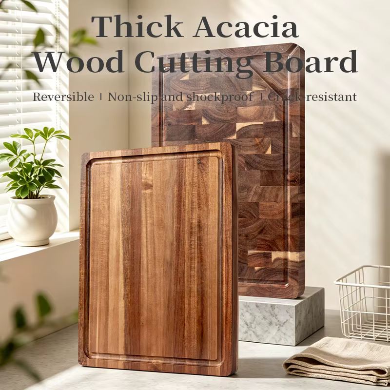 Planche à découper en bois d'acacia épais