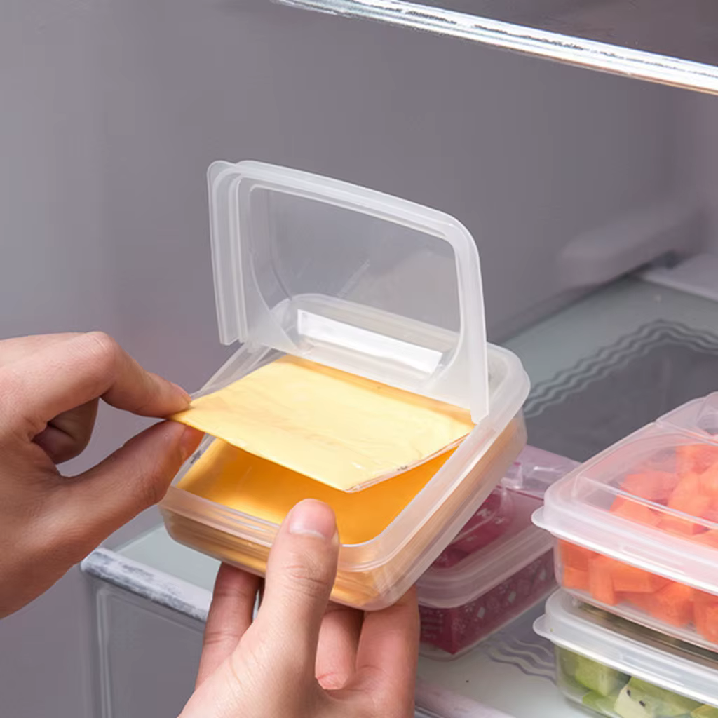 Boîte de rangement transparente pour beurre et fromage