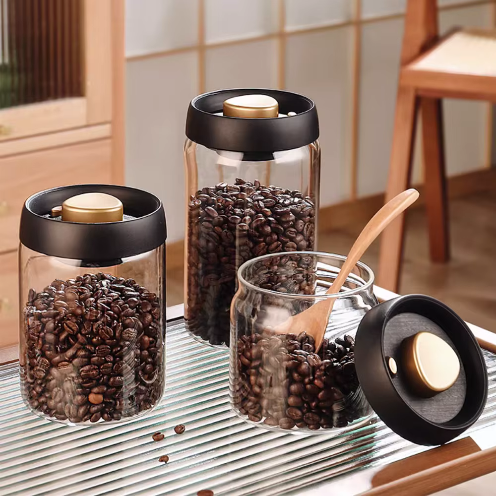 Pot scellé sous vide, bouteille de stockage de grains de café