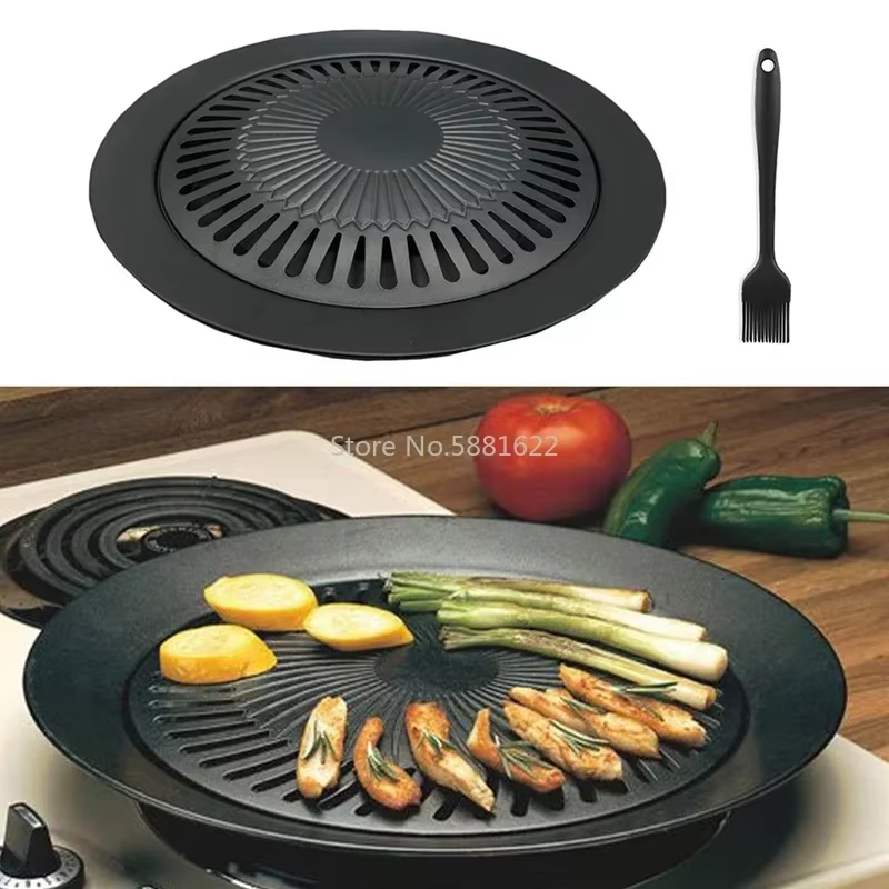 Gril coréen portable sans fumée pour l'extérieur - Ensemble d'ustensiles de cuisson pour la maison