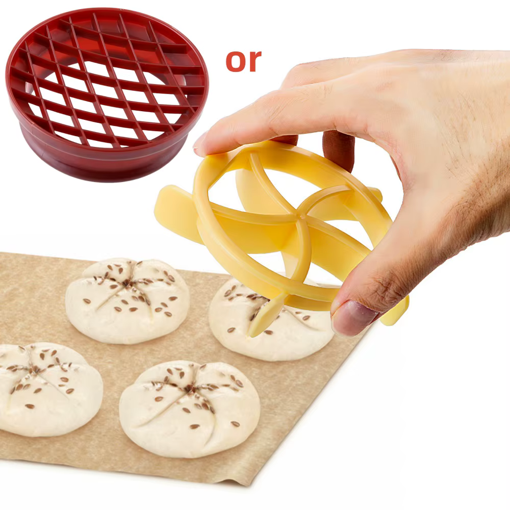 Coupe-pâtisserie en plastique pâte presse à biscuits pain fabricant à main moule rond ovale