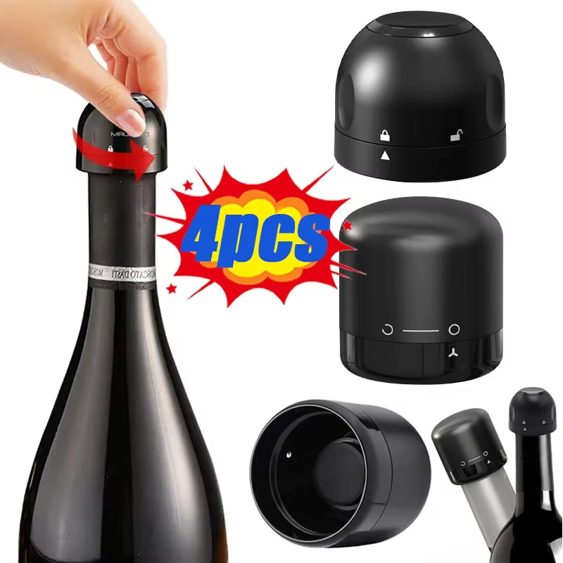 Bouchon de bouteille de vin rouge sous vide