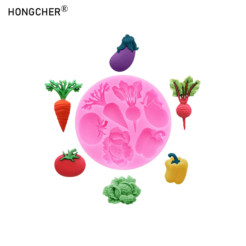 Moules en silicone pour gâteaux à thème légumes (carotte