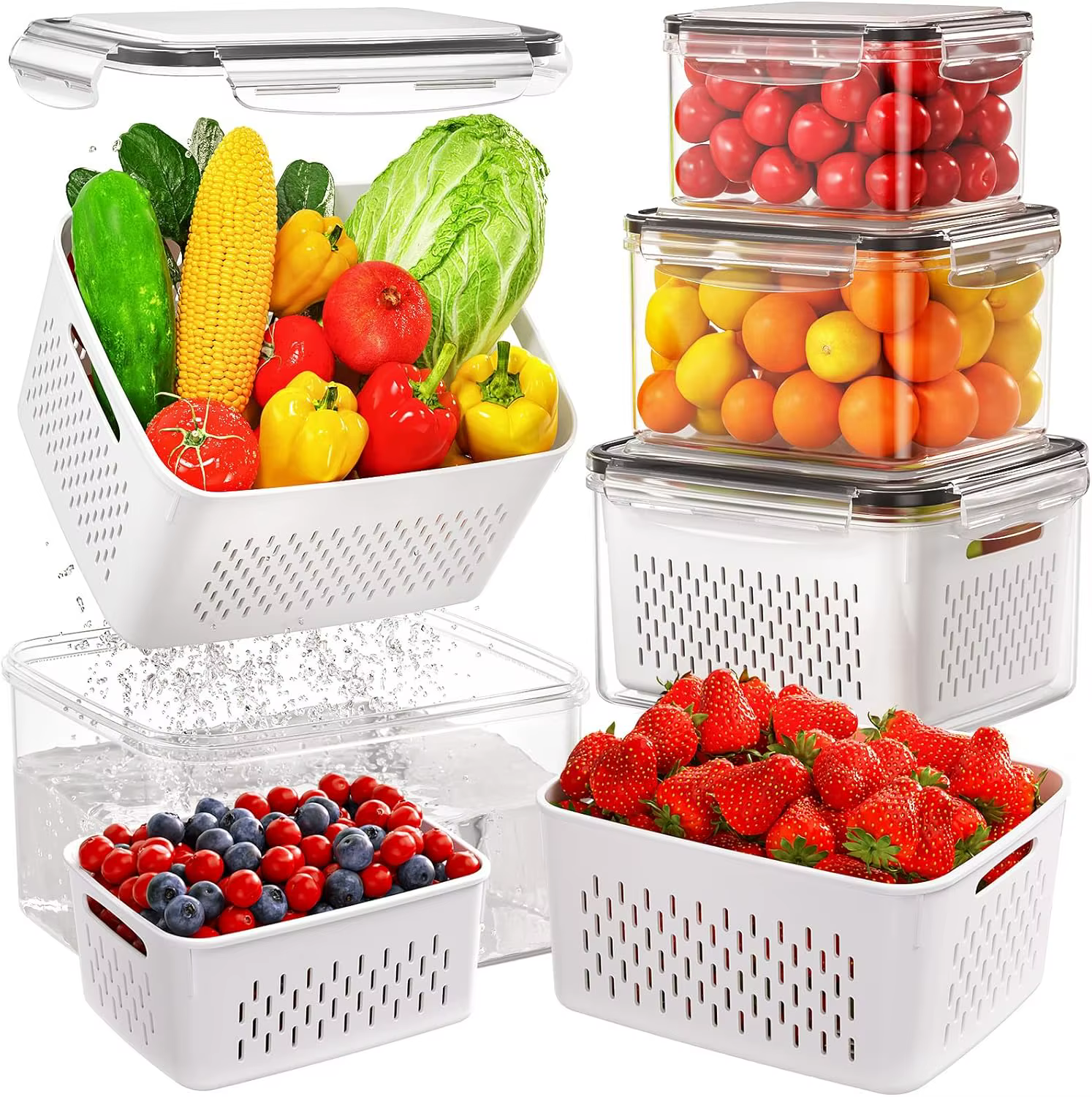 Conteneurs de stockage de fruits pour réfrigérateur