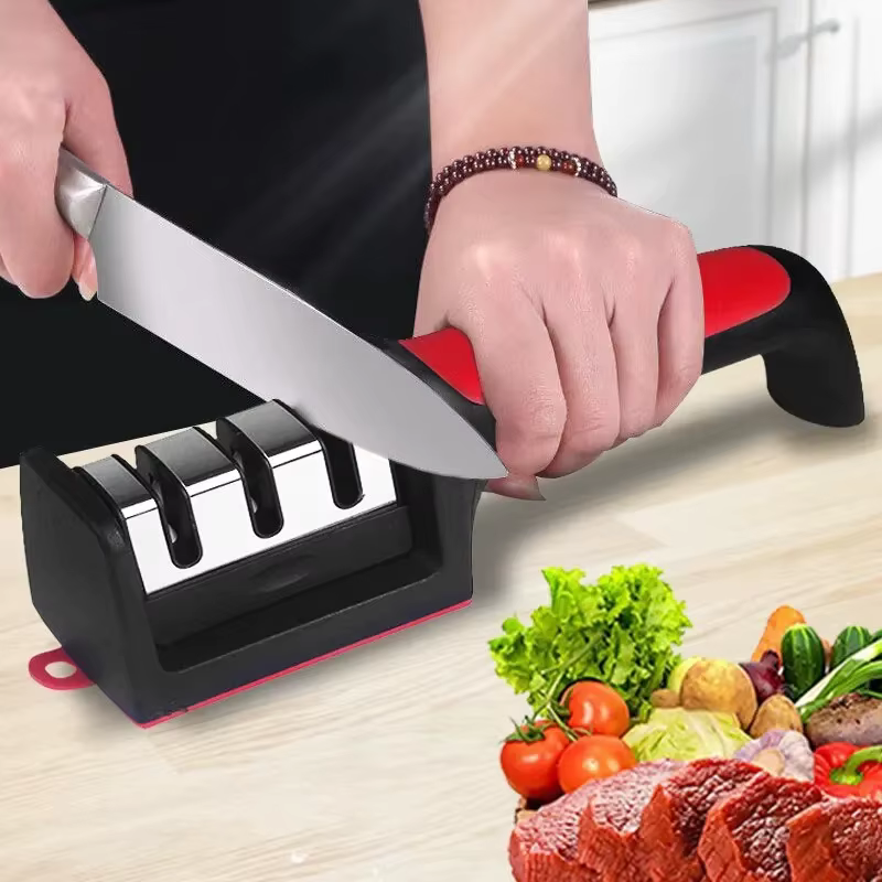 Affûteur de couteaux de cuisine à 3/4 segments