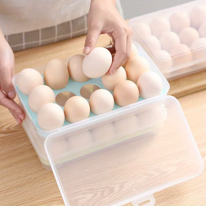 Boîte de rangement d'œufs à 15 grilles