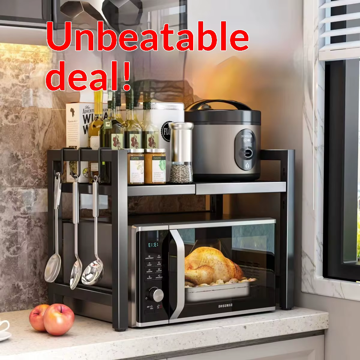 Support de rangement pour micro-ondes de cuisine de comptoir