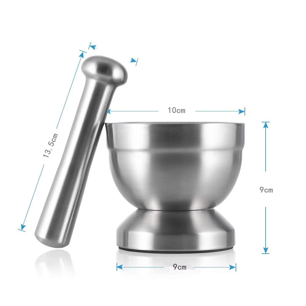 Ensemble de mortier et de pilon en acier inoxydable