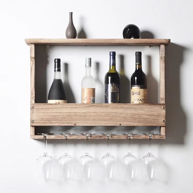 Armoire à vin en bois moderne avec support