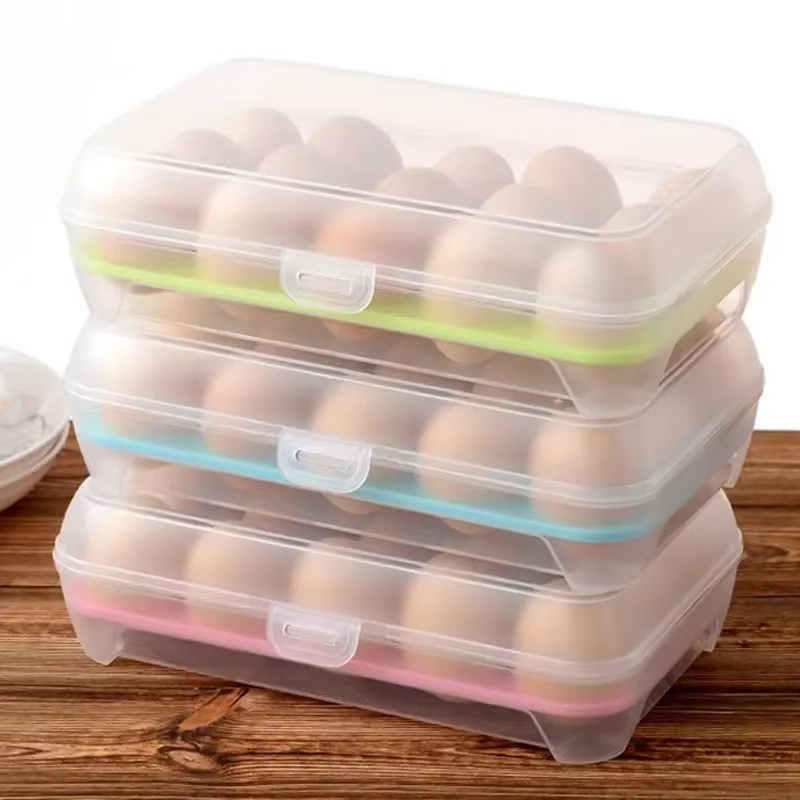 Boîte de rangement d'œufs à 15 grilles