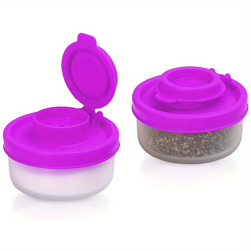 Mini salière et poivrière de voyage en plastique