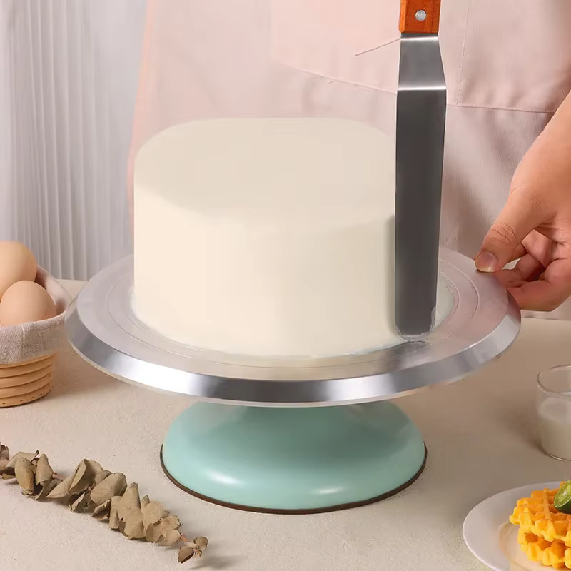 10/12 pouces 360 ° Plateau tournant pour gâteau en alliage d'aluminium