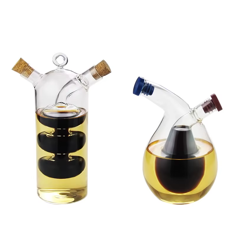 Bouteille en verre à double couche pour condiments et assaisonnement
