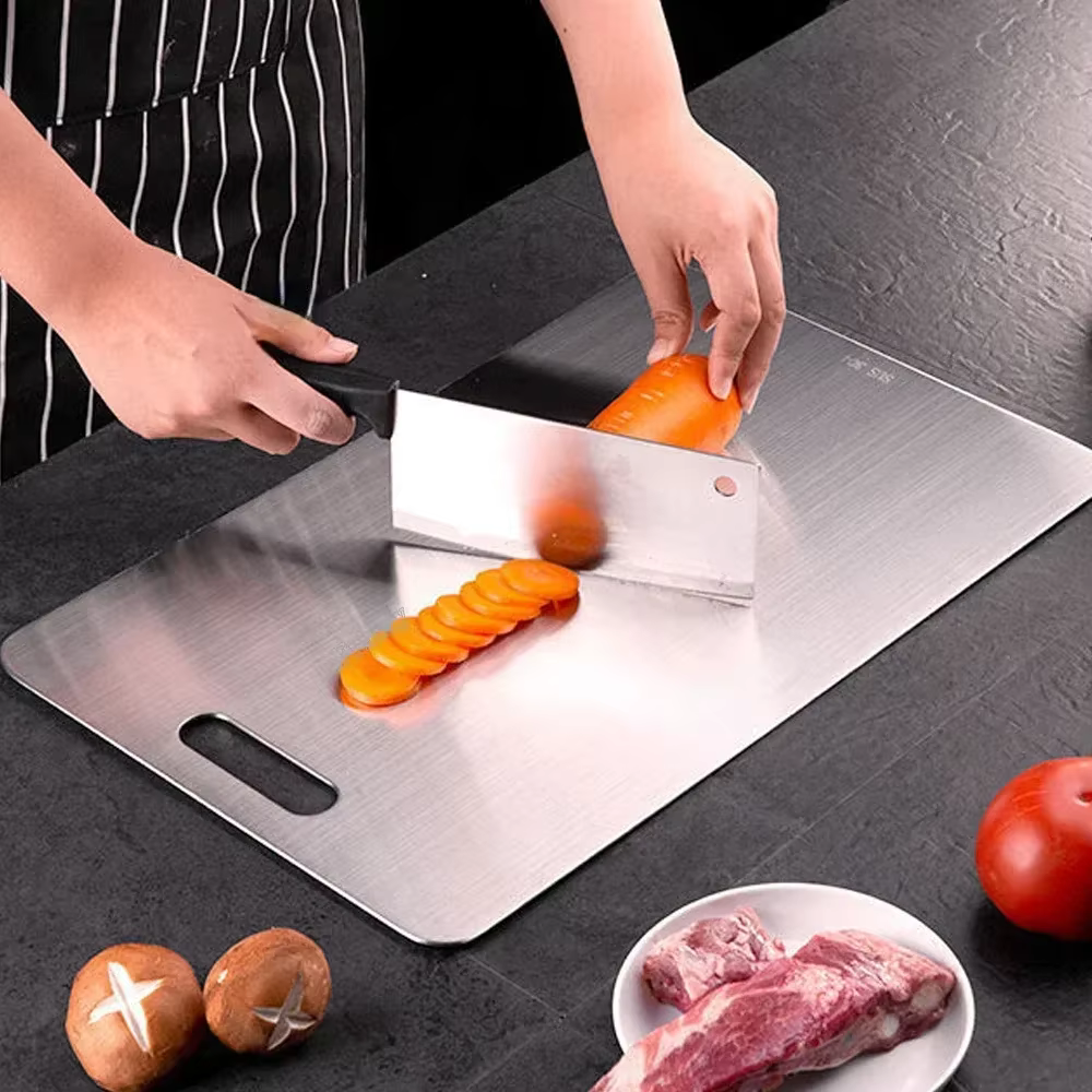 Panneau en acier inoxydable et planche à découper cuisine ménage épaissi Double face